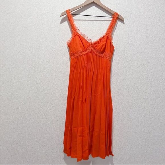 giambattista valli pleated wool midi dress IT38 color: Frame - Picture 7 of 12